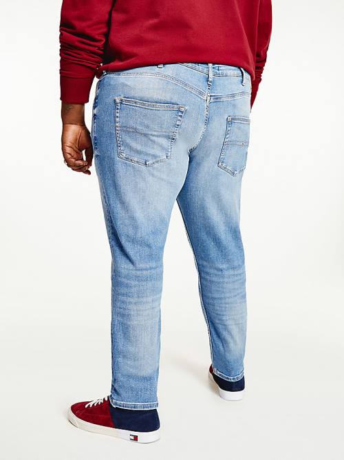 Muške Tommy Hilfiger Plus Scanton Slim Faded Farmerke Denim Plava | TH327IXN