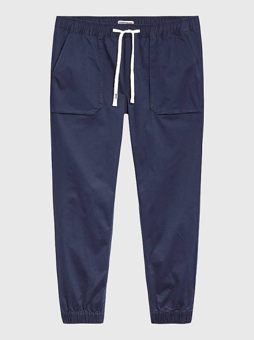 Muške Tommy Hilfiger Plus Scanton Slim Fit Joggers Pantalone Plava | TH468HCZ