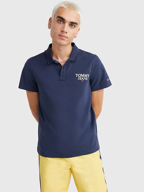 Muške Tommy Hilfiger Regular Fit Jersey Polo Majice Plava | TH671TVC