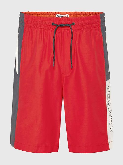 Muške Tommy Hilfiger Relaxed Fit Basketball Šortsevi Crveni | TH504BHT