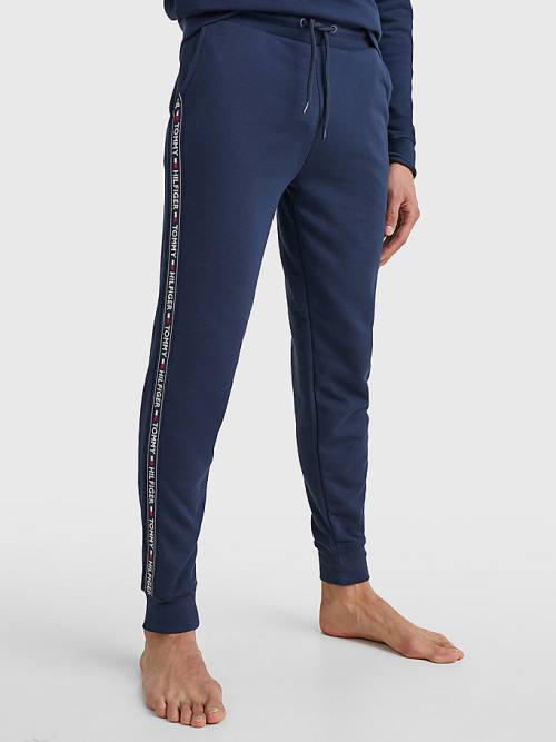 Muške Tommy Hilfiger Repeat Logo Tape Joggers Pidžama Plava | TH370IVH