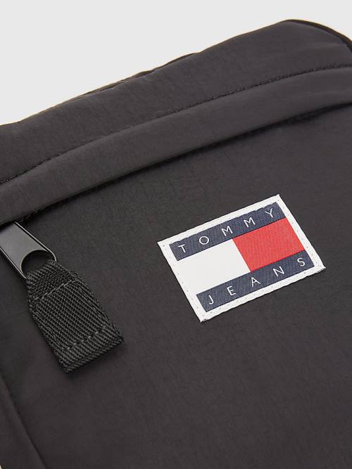 Muške Tommy Hilfiger Repeat Logo Tape Reporter Torbe Crna | TH063SNA