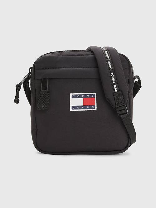 Muške Tommy Hilfiger Repeat Logo Tape Reporter Torbe Crna | TH063SNA