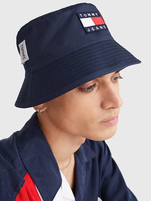 Muške Tommy Hilfiger Reversible Logo Bucket Kape Plava | TH964CXW