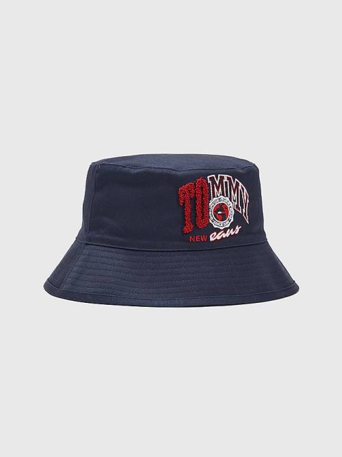 Muške Tommy Hilfiger Reversible Logo Bucket Kape Plava | TH964CXW