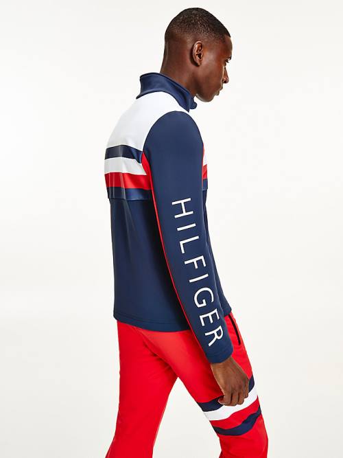 Muške Tommy Hilfiger Rossignol Colour-Blocked Zip-Thru Jakna Plava | TH871JIW