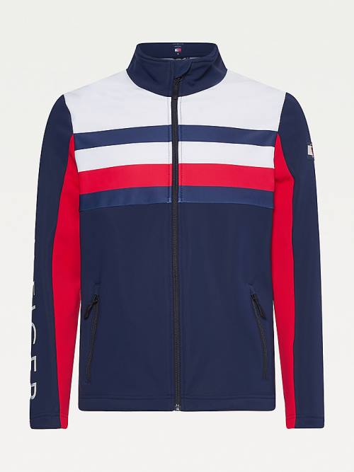 Muške Tommy Hilfiger Rossignol Colour-Blocked Zip-Thru Jakna Plava | TH871JIW