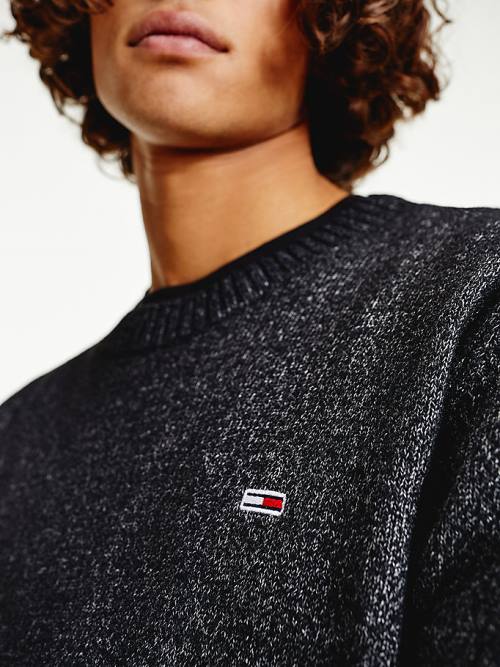 Muške Tommy Hilfiger Round Neck Logo Jumper Džemper Plava | TH709IFA