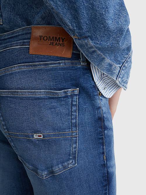 Muške Tommy Hilfiger Scanton Faded Slim Fit Farmerke Denim Plava | TH658GQJ