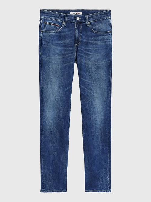 Muške Tommy Hilfiger Scanton Faded Slim Fit Farmerke Denim Plava | TH658GQJ