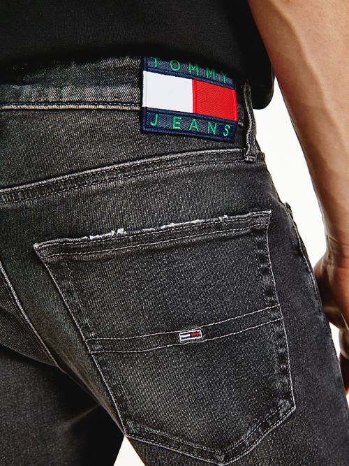 Muške Tommy Hilfiger Scanton Slim Faded Black Farmerke Denim Plava | TH598WLF