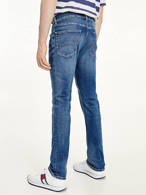 Muške Tommy Hilfiger Scanton Slim Faded Farmerke Denim Plava | TH657SXM