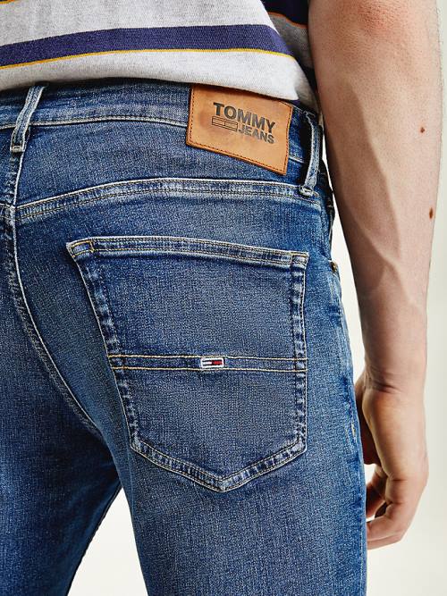 Muške Tommy Hilfiger Scanton Slim Faded Farmerke Denim Plava | TH657SXM