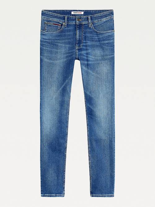 Muške Tommy Hilfiger Scanton Slim Faded Farmerke Denim Plava | TH657SXM