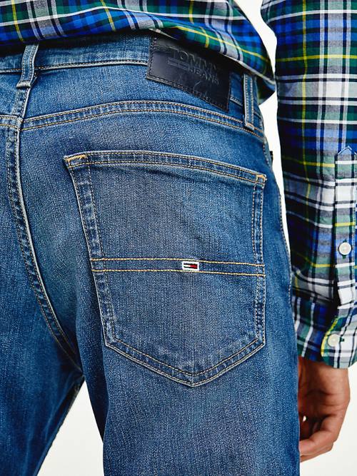 Muške Tommy Hilfiger Scanton Slim Fit Faded Farmerke Denim Plava | TH876VFD