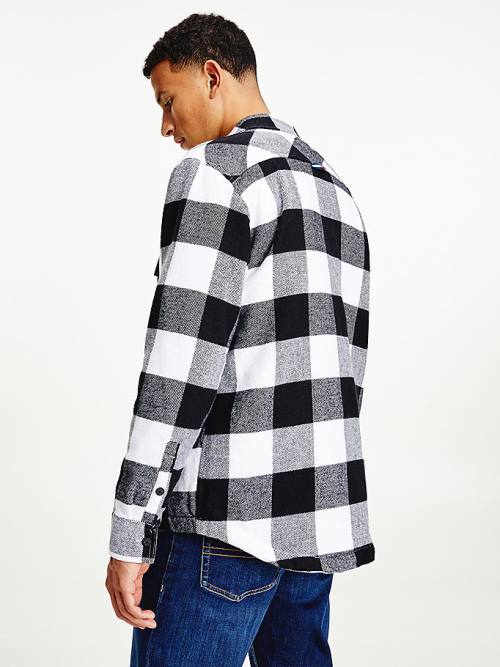 Muške Tommy Hilfiger Sherpa Flannel Oversized Overshirt Košulje Bela | TH291ZOP