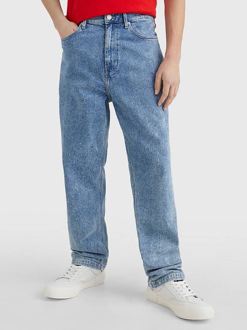 Muške Tommy Hilfiger Skater Relaxed Faded Farmerke Denim Plava | TH530KVP