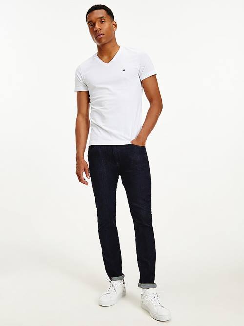 Muške Tommy Hilfiger Slim Fit Cotton Majice Bela | TH102FEL