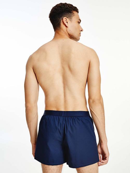 Muške Tommy Hilfiger Smart Cotton Poplin Boxers Donji veš Plava | TH784LEJ