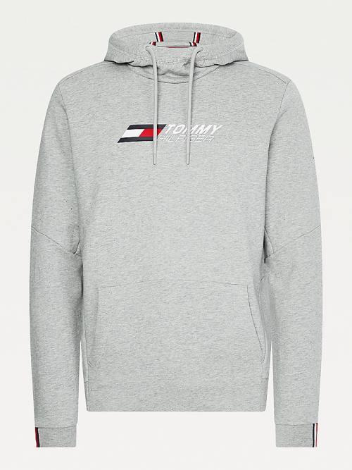 Muške Tommy Hilfiger Sport Essential Organic Cotton Duks Hoodie Siva | TH426NXA