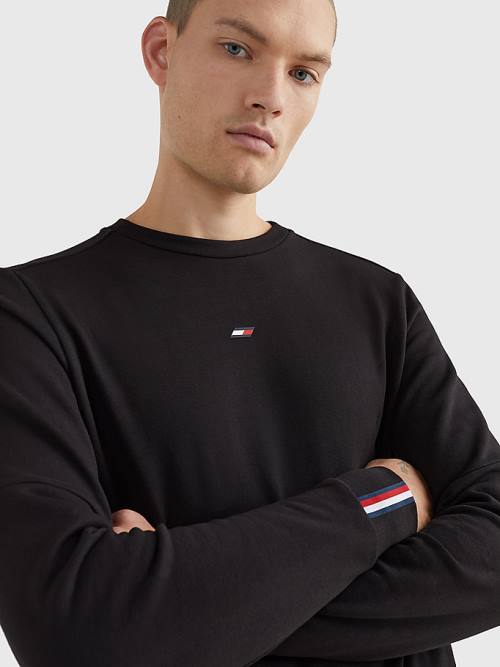 Muške Tommy Hilfiger Sport Essential Organic Cotton Duksevi Crna | TH869QBP