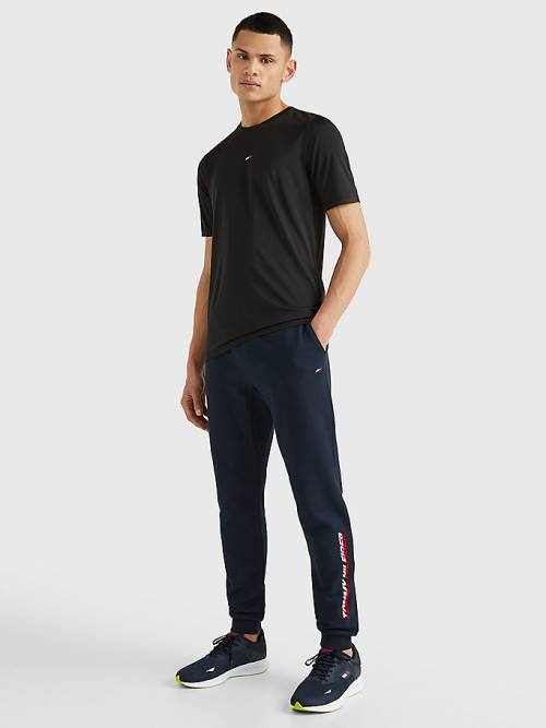 Muške Tommy Hilfiger Sport Essential Slim Fit Recycled Majice Crna | TH237GJY