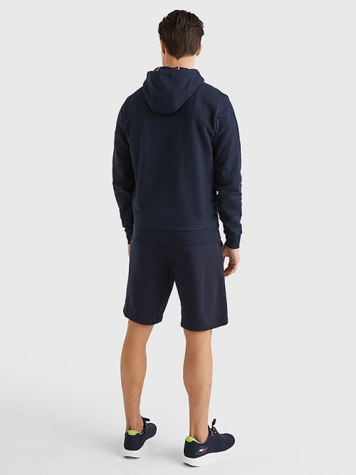 Muške Tommy Hilfiger Sport Essential TH Cool Zip-Thru Duks Hoodie Plava | TH347DQF