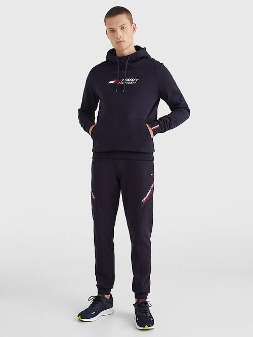 Muške Tommy Hilfiger Sport Essential TH Cool Duks Hoodie Plava | TH780OZL