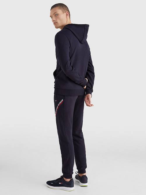 Muške Tommy Hilfiger Sport Essential TH Cool Duks Hoodie Plava | TH780OZL