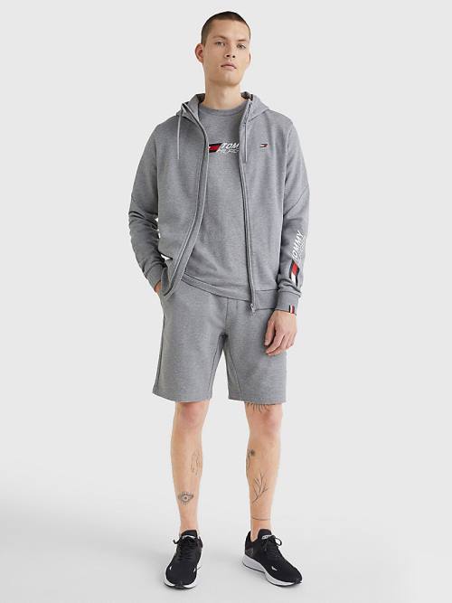 Muške Tommy Hilfiger Sport Essential TH Cool Zip-Thru Duks Hoodie Siva | TH829XON