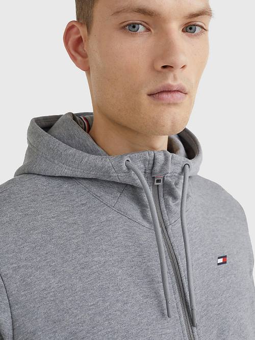 Muške Tommy Hilfiger Sport Essential TH Cool Zip-Thru Duks Hoodie Siva | TH829XON