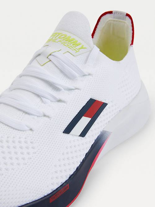 Muške Tommy Hilfiger Sport Performance Knitted Patike Bela | TH753DNV