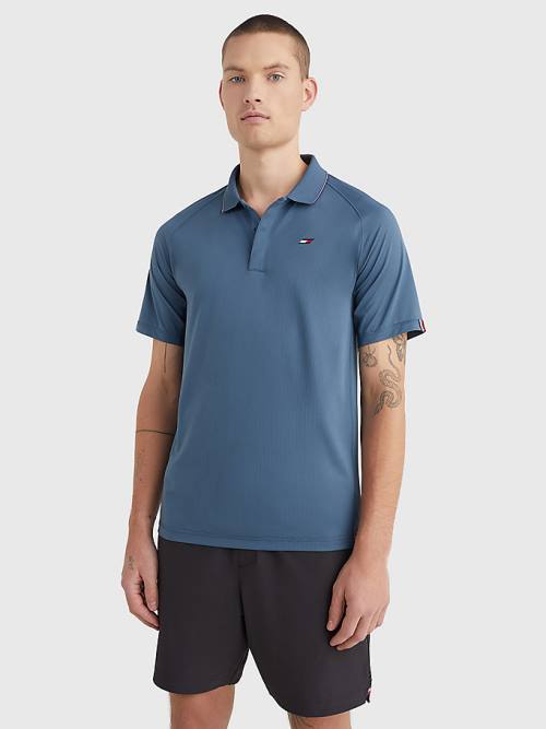 Muške Tommy Hilfiger Sport Performance Polo Majice Plava | TH185QHZ