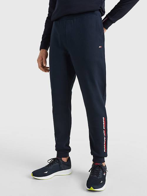 Muške Tommy Hilfiger Sport TH Cool Organic Cotton Joggers Pantalone Plava | TH764OVW