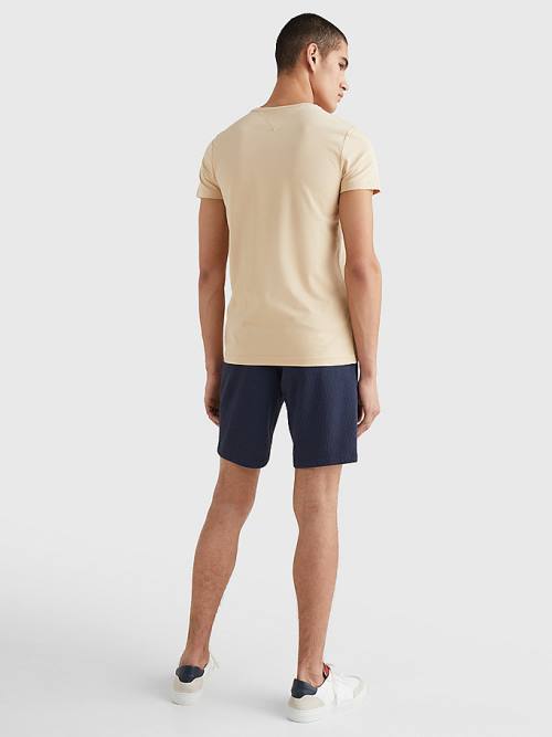 Muške Tommy Hilfiger Stretch Organic Cotton Slim Fit Majice Bež | TH139SGR