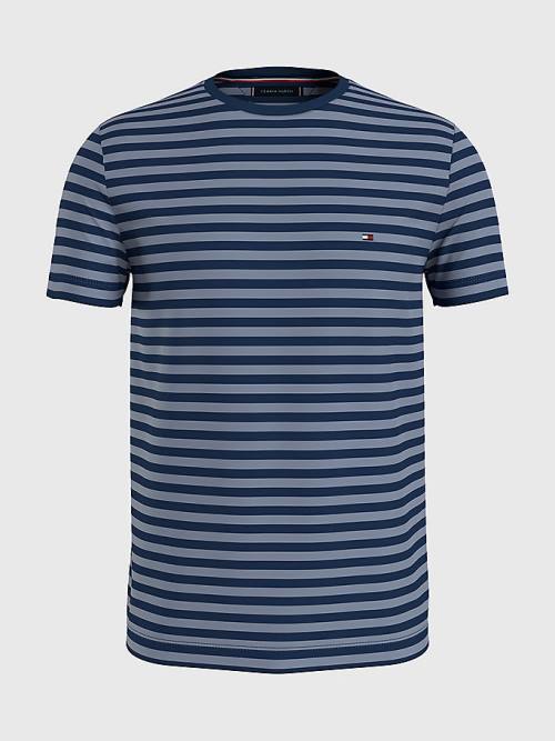 Muške Tommy Hilfiger Stretch Organic Cotton Slim Fit Majice Plava | TH485BNP