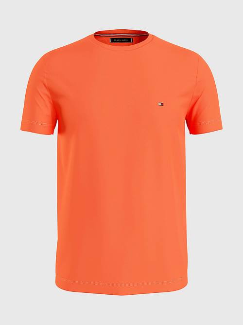 Muške Tommy Hilfiger Stretch Organic Cotton Slim Fit Majice Crveni | TH504WPZ