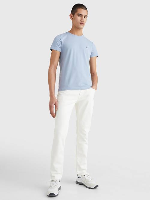 Muške Tommy Hilfiger Stretch Organic Cotton Slim Fit Majice Plava | TH873ZMS