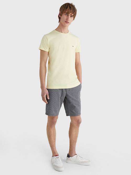 Muške Tommy Hilfiger Stretch Organic Cotton Slim Fit Majice Žuta | TH874QHB