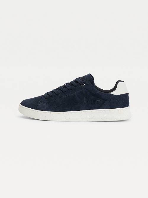 Muške Tommy Hilfiger Suede Cupsole Patike Plava | TH701YLC