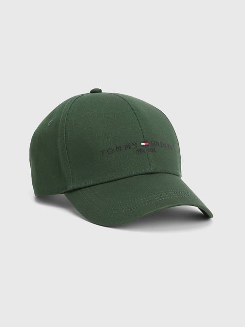 Muške Tommy Hilfiger TH Established Baseball Cap Kape Zeleno | TH842VLF