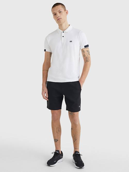 Muške Tommy Hilfiger TH Flex Tech Essentials Slim Polo Majice Bela | TH195LSU