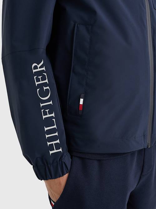 Muške Tommy Hilfiger TH Tech Warm Hooded Jakna Plava | TH526QET