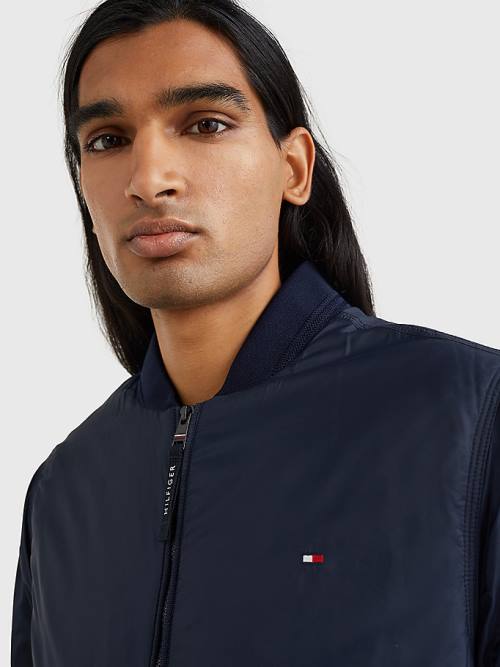 Muške Tommy Hilfiger TH Warm Packable Insulated Bomber Jakna Plava | TH730NMI