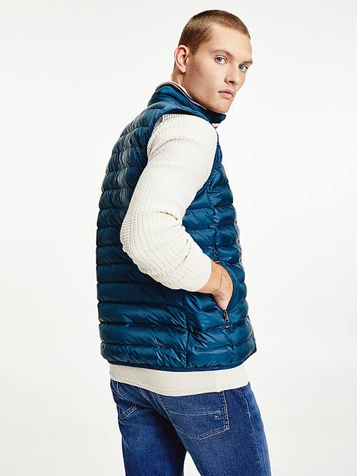 Muške Tommy Hilfiger TH Warm Packable Padded Gilet Kaputi Plava | TH530MVL