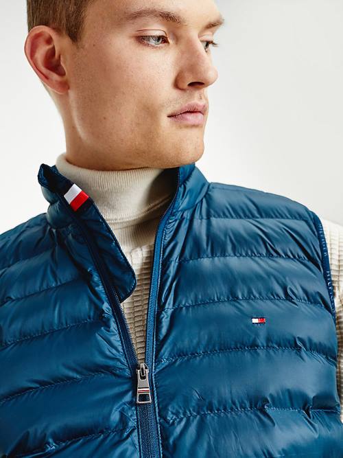 Muške Tommy Hilfiger TH Warm Packable Padded Gilet Kaputi Plava | TH530MVL