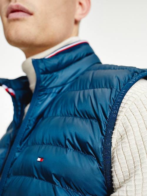 Muške Tommy Hilfiger TH Warm Packable Padded Gilet Kaputi Plava | TH530MVL