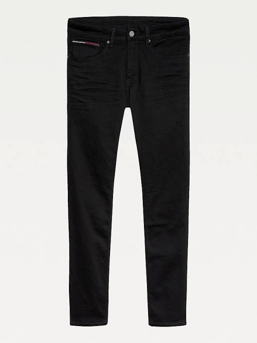 Muške Tommy Hilfiger Tapered Slim Fit Black Farmerke Denim Plava | TH821TRU