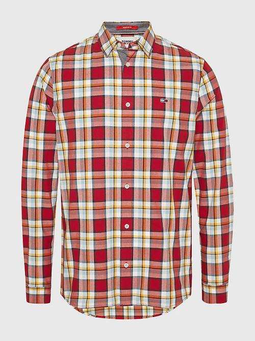 Muške Tommy Hilfiger Tartan Check Košulje Crveni | TH195QPF