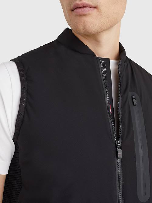 Muške Tommy Hilfiger Tech Essentials TH Warm Padded Vest Kaputi Crna | TH305CNO